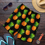 Black Pineapple Pattern Print Men's Shorts