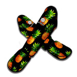 Black Pineapple Pattern Print Muay Thai Shin Guard