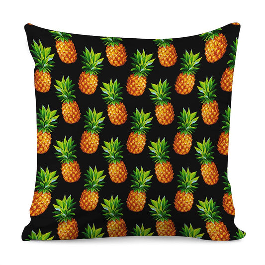Black Pineapple Pattern Print Pillow Cover