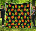 Black Pineapple Pattern Print Quilt