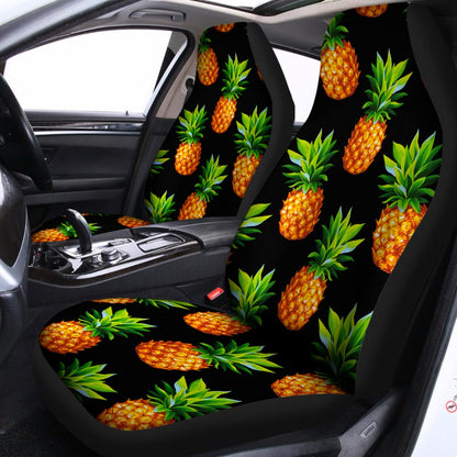 Black Pineapple Pattern Print Universal Fit Car Seat Covers