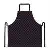 Black Pink And Blue Argyle Pattern Print Apron