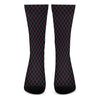 Black Pink And Blue Argyle Pattern Print Crew Socks