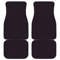 Black Pink And Blue Argyle Pattern Print Front and Back Car Floor Mats