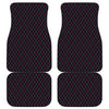 Black Pink And Blue Argyle Pattern Print Front and Back Car Floor Mats