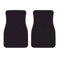 Black Pink And Blue Argyle Pattern Print Front Car Floor Mats