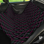 Black Pink And Blue Argyle Pattern Print Pet Car Back Seat Cover