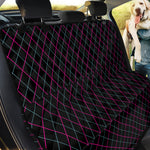 Black Pink And Blue Argyle Pattern Print Pet Car Back Seat Cover