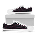 Black Pink And Blue Argyle Pattern Print White Low Top Sneakers