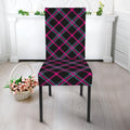 Black Pink And Blue Tartan Pattern Print Dining Chair Slipcover