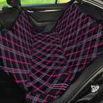 Black Pink And Blue Tartan Pattern Print Pet Car Back Seat Cover