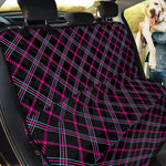 Black Pink And Blue Tartan Pattern Print Pet Car Back Seat Cover