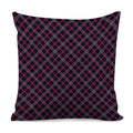 Black Pink And Blue Tartan Pattern Print Pillow Cover