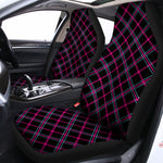 Black Pink And Blue Tartan Pattern Print Universal Fit Car Seat Covers