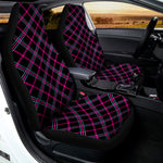 Black Pink And Blue Tartan Pattern Print Universal Fit Car Seat Covers