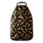 Black Pizza Pattern Print Car Seat Organizers