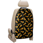 Black Pizza Pattern Print Car Seat Organizers