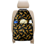 Black Pizza Pattern Print Car Seat Organizers