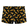 Black Pizza Pattern Print Men's Boxer Briefs