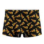 Black Pizza Pattern Print Men's Boxer Briefs