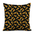 Black Pizza Pattern Print Pillow Cover