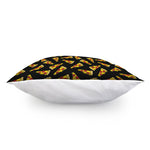 Black Pizza Pattern Print Pillow Cover