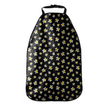 Black Plumeria Flower Pattern Print Car Seat Organizers