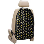 Black Plumeria Flower Pattern Print Car Seat Organizers
