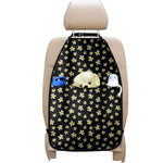 Black Plumeria Flower Pattern Print Car Seat Organizers