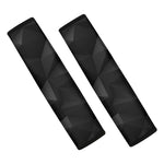 Black Polygonal Geometric Print Car Seat Belt Covers