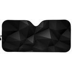 Black Polygonal Geometric Print Car Sun Shade