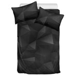 Black Polygonal Geometric Print Duvet Cover Bedding Set