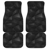 Black Polygonal Geometric Print Front and Back Car Floor Mats