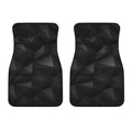 Black Polygonal Geometric Print Front Car Floor Mats