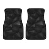 Black Polygonal Geometric Print Front Car Floor Mats