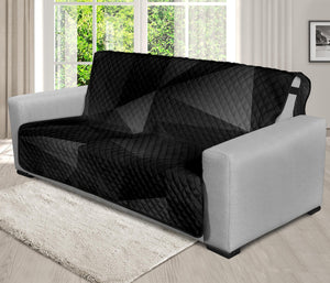 Black Polygonal Geometric Print Futon Protector