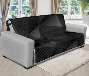 Black Polygonal Geometric Print Futon Protector