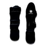 Black Polygonal Geometric Print Muay Thai Shin Guard