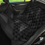 Black Polygonal Geometric Print Pet Car Back Seat Cover