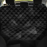 Black Polygonal Geometric Print Pet Car Back Seat Cover