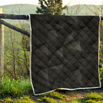 Black Polygonal Geometric Print Quilt