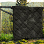 Black Polygonal Geometric Print Quilt