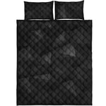 Black Polygonal Geometric Print Quilt Bed Set