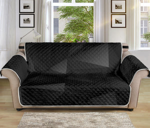 Black Polygonal Geometric Print Sofa Protector