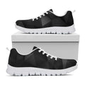 Black Polygonal Geometric Print White Running Shoes