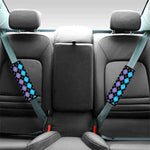 Black Purple And Blue Argyle Print Car Seat Belt Covers