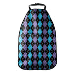 Black Purple And Blue Argyle Print Car Seat Organizers