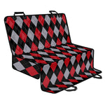 Black Red And Grey Argyle Pattern Print Pet Car Back Seat Cover