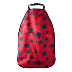 Black Red Palm Tree Pattern Print Car Seat Organizers