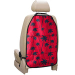 Black Red Palm Tree Pattern Print Car Seat Organizers